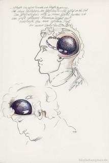 Illustration | Tusche, Bleistift, Polychromo | zu einer Textpassage aus „Die Reisen der Mr. Leary“ von Anne Tylor | 1990