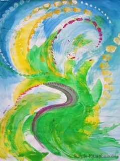 Malerei | Schultempera | Energie des Tanzes | 14.7.2023